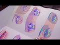 draw with me / how I draw eyes.໒꒱ painting 4 colors of eyes with holbein gouache☽:ﾟ