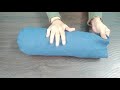 5 minutes- convert old pant into bolster pillow/round pillow l Diy old pant reuse idea l home decor