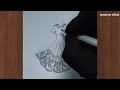 Simple and easy dress drawing tutorial for beginners