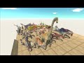 Race Through Spike Trap - All Dinosaurs VS Animals - Animal Revolt Battle Simulator