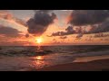 beautiful sunset beach - relaxing sea waves sounds ASMR