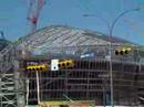 Workers on the Very Top of the Dallas Cowboys Stadium