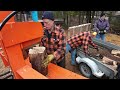 747  Spring Chores 1. Kubota LX2610 Compact Tractor. Eastonmade AXIS Wood Splitter.  Music.   4K