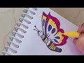 How to draw butterfly drawing/ Easy butterfly drawing tutorial/ Easy drawing for beginners