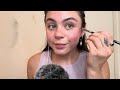 ASMR | doing my makeup 🤍 tingly whispering + personal attention