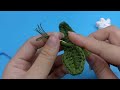Bao Anh Handmade shows how to knit and crochet flower keychains part 4