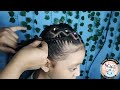 HERMOSO PEINADO CON TRENZAS Y ELÁSTICOS PARA NIÑA/PEINADO GEOMETRICO INSPIRADO EN LEGOS