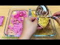 PINK vs GOLD ! Mixing Makeup Eyeshadow Into Slime! Special Series #22 Satisfying Slime Video