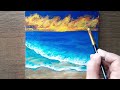 Veja como pintar uma bela paisagem de mar!! #abstract painting @mariah_art