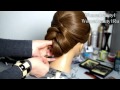 Wedding hairstyle for medium long hair. Bridal updo