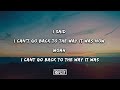 The Kid LAROI - I Can’t Go Back To The Way It Was (Intro) (Lyrics)