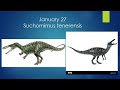 Age of Dinosaurs Calendar: January