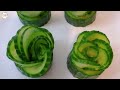 5 Super Salad Decoration ideas / Easy and Beautiful salad decoration / Tomato & cucumber decoration