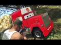 GTA 5 - Stealing All McQueen Cars with Franklin & Spiderman! (Real Life Cars #03)