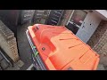 ASMR style: One man waste/garbage recycling collection in sunny London dustcart/garbage truck