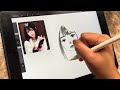 Draw with me | Real time ASMR sketch with instrumental background music | ipad and procreate