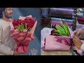 10 roses Bouquet. flower wrapping techniques | Flower Bouquet arrangement with wrapping