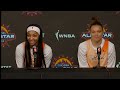 CAITLIN CLARK & ANGEL REESE REACTS ON PLAYING TOGETHER