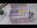 Еasy way to make a storage for stationary // Cute Kuromi Organizer with Drawers