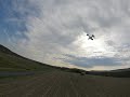 iflight dc3 chasing toy plane in high winds. goggle view