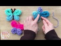 Easy Finger Knitting How To - DIY Yarn Butterfly