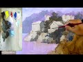 Tutorial : Acrylic Landscape Painting / White Village Houses / JMLisondra