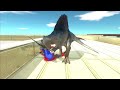 Neon Rhinos trying to escape from Carnivore Dinosaurs - Animal Revolt Battle Simulator