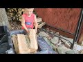 Firewood Splitting Made Fun with F150 Power Wheels