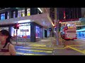 Hong Kong — Walking in Central at night【4K】| Central Business District | SOHO nightlife