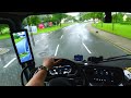 POV Nikotimer rainy and sunny day in Europe driving