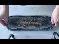 #517 EN: Super Long Slim Trinket Dish with Webeffect in Black & White | #epoxyresin