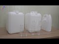 Plastic Container Manufacturing Process. Polyethylene Mass Production Factory in Korea