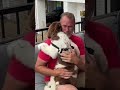 Dad breaks down into tears after family surprises him with new puppy 🥹❤️