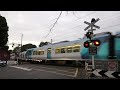 3 Trains At Once!!! Australian Railway crossing Parallel Run With 3 Trains Through At Once!