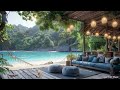 Bossa Nova Jazz - Coffee Shop Ambience with Jazz and Ocean Waves for Deep Relaxation, Study, Work