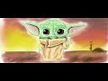 Coloring Adorable Baby Yoda From The Mandalorian