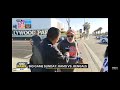 Los Angeles news reporter caps back at Bengal fan #WhosHouse #ramshouse #superbowl #larams