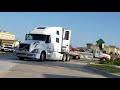 Truck driver gets stuck on bollard