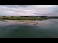 FPV Dji avata 2. Flying into the sunset. Budle Bay. Northumberland.