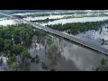 Missouri River flooding at South Omaha Bridge, Council Bluffs, Iowa - June 28, 2024