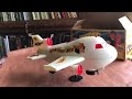 Vintage toy battery operated Holiday Jet with sound motion and lights,