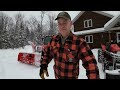 738 Moving Snow Before the Heatwave. Part 3 of 3.  Kubota LX2610 Tractor. Snowblower Rear Blade   4K