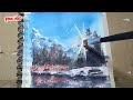 PAINTING A SNOWY LANDSCAPE | Acrylic Painting | gene Art #artwork #art