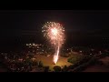 Drone view of the Bismarck Men's Club 2024 Fireworks in Bismarck, IL