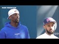 Bam Adebayo and Derrick White before women's USA basket-ball Olympics match @ Paris 11 august 2024