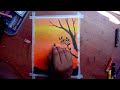 Easy Oil Pastel Sunset Scenery Drawing//Step  by Step Beginner//How To Draw Sunset With Oil Pastel