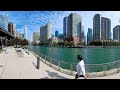 360 (8K) VR Chicago Navy Pier to RiverWalk Walking Tour