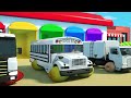 Wheels on the Bus - Monster Trucks and Soccer Balls| Finger Family +more Nursery Rhymes & Kids Songs