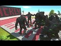 EARTH WAR - HUMAN TEAM vs MONKEY TEAM - Animal Revolt Battle Simulator