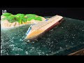 Costa Concordia wreckage model scene production 1/1000